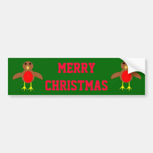 Adesivo Para Carro Vinheta Robin de Natal