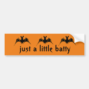 Adesivo Para Carro Vintage Bats Apenas um Pouco Preto e Laranja