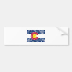 Adesivo Para Carro Vintage da bandeira do estado de Colorado
