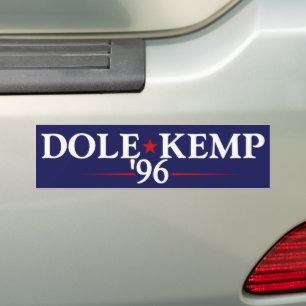 Adesivo Para Carro Vintage Dole Kemp 1996 Bob Dole 96