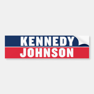 Adesivo Para Carro Vintage Kennedy Johnson 1960 Kennedy 1960