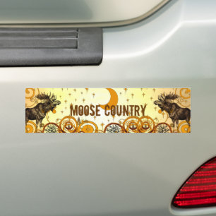 Adesivo Para Carro Vintage Moose Bumper Sticker