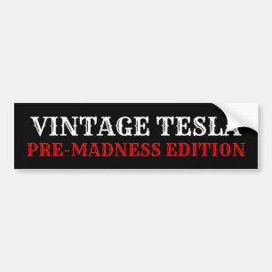 Adesivo Para Carro Vintage Tesla edição de pré-loucura