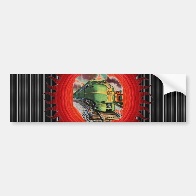 Adesivo Para Carro Vintage Train (Frente)