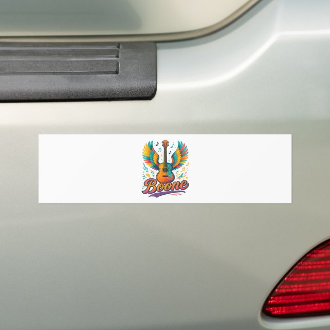 Adesivo Para Carro Violão Boone (No carro)