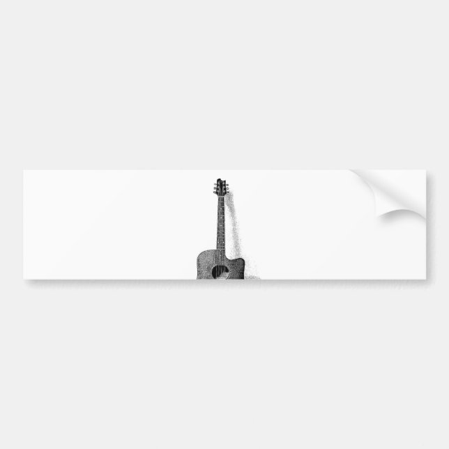 Adesivo Para Carro Violão Clássico (Frente)