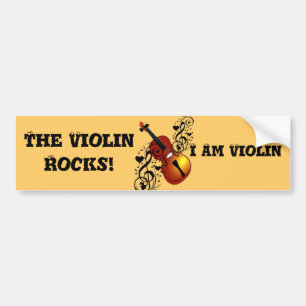 Adesivo Para Carro Violino, Lover no Coração_