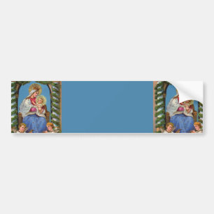 Adesivo Para Carro Virgem Maria e bebê Jesus