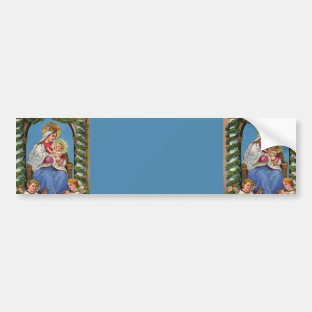 Adesivo Para Carro Virgem Maria e bebê Jesus (Frente)