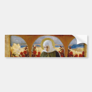 Adesivo Para Carro Virgem Maria no Jardim Rosa (Albert Edelsense)
