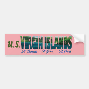 Adesivo Para Carro Virgin Islands Bumper Sticker