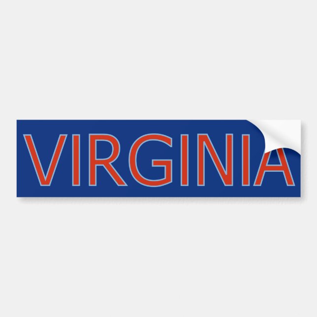 Adesivo Para Carro Virginia Bumper Sticker (Frente)