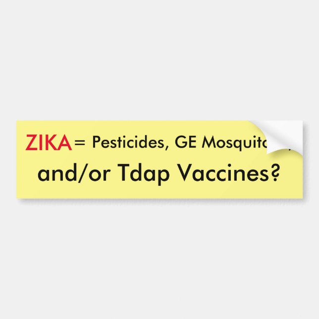 Adesivo Para Carro Vírus da Zika (Frente)