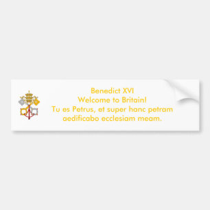 Adesivo Para Carro Visita papal BRITÂNICA 2010