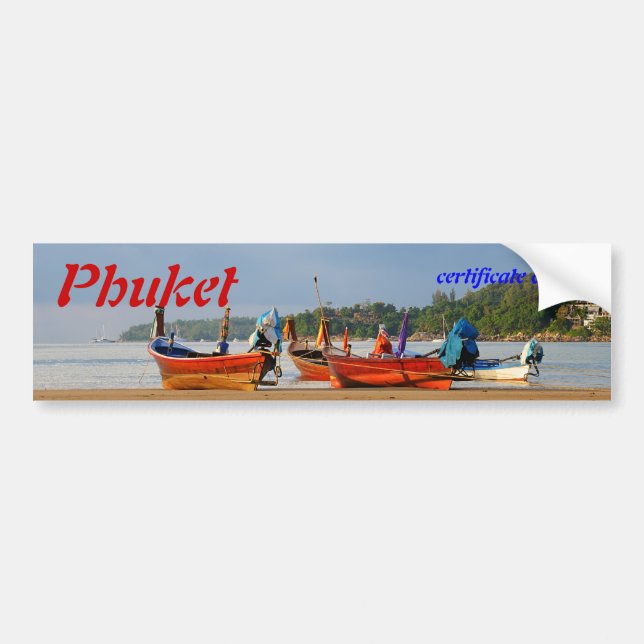 Adesivo Para Carro Visite a Tailândia, Phuket (Frente)