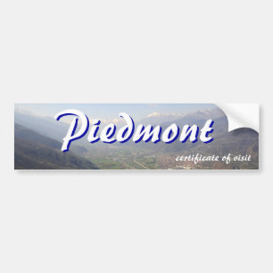 Adesivo Para Carro Visite certificado do Piemonte