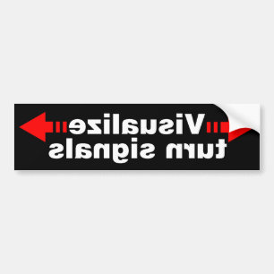 Adesivo Para Carro Visualize sinais de volta (para trás)