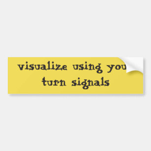 Adesivo Para Carro Visualize usando seus sinais de volta
