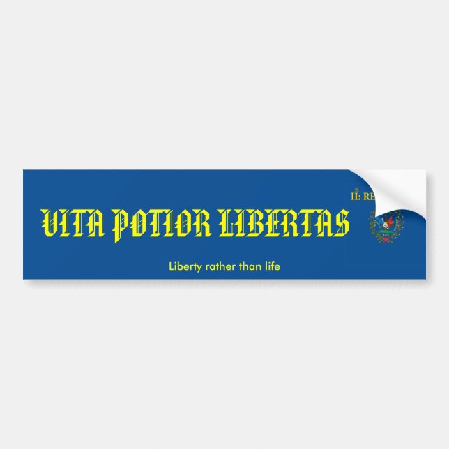 ADESIVO PARA CARRO VITA POTIOR LIBERTAS (Frente)