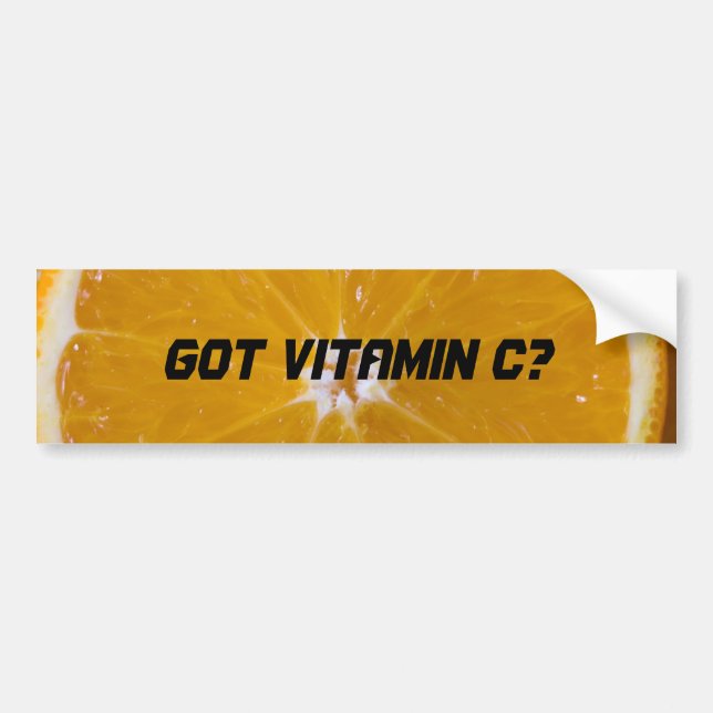 Adesivo Para Carro Vitamina obtida C? (Frente)