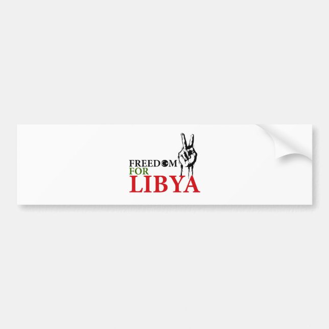 Adesivo Para Carro Vitória & liberdade de Líbia (Frente)