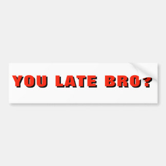 Adesivo Para Carro VOCÊ BRO ATRASADO? Tailgater engraçado