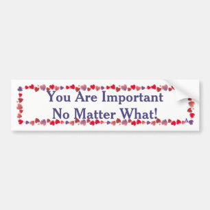 Adesivo Para Carro Você é importante nenhuma matéria… /Sticker/M