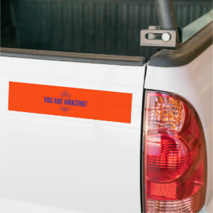 Adesivo Para Carro Você é incrível! Laranja e Roxo