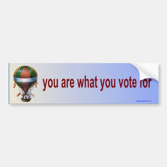 Adesivo Para Carro você é o que vota (Frente)