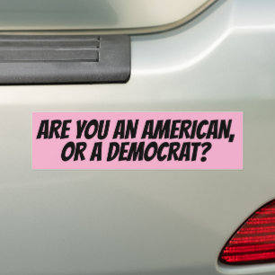 ADESIVO PARA CARRO VOCÊ É UM AMERICANO OU DEMOCRATA? CONSERVADOR