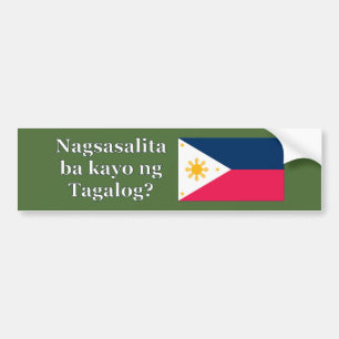 Adesivo Para Carro Você fala o Tagalog? no Tagalog. Wf da bandeira