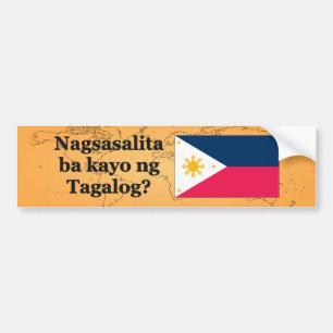 Adesivo Para Carro Você fala Tagalog? no Tagalog. Sinalizador bf