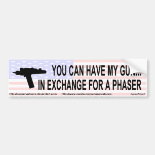 Adesivo Para Carro Você pode ter minha arma em troca de um phaser