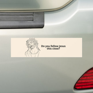 Adesivo Para Carro Você segue Jesus assim tão perto? Pára-choque engr