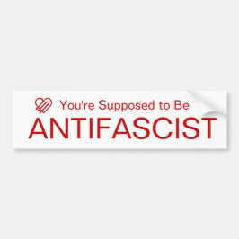 Adesivo Para Carro Você Supostamente é Antifascista (Vermelho no Bran