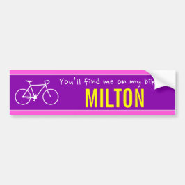 Adesivo Para Carro Você vai me encontrar na minha bicicleta em MILTON