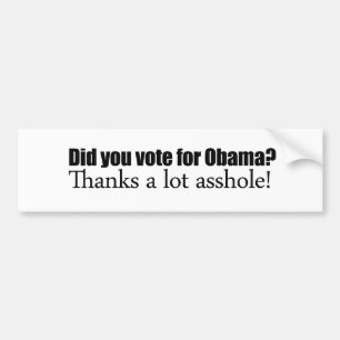 Adesivo Para Carro Você votou para Obama