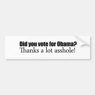 Adesivo Para Carro Você votou para Obama