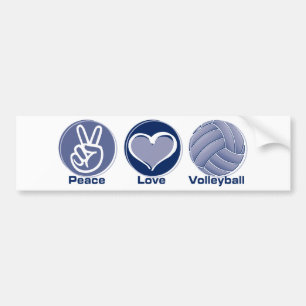Adesivo Para Carro Voleibol do amor da paz