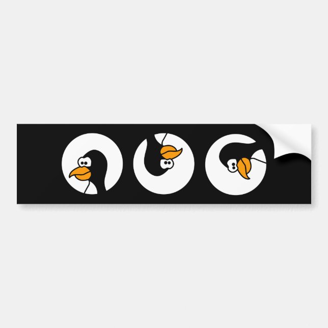 Adesivo Para Carro Voltas do pinguim nos círculos (Frente)