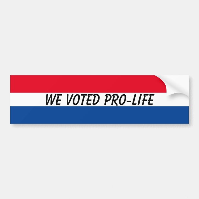 Adesivo Para Carro Votámos o "Pro-Life USA Patriotic Christian" (Frente)