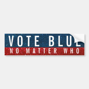 Adesivo Para Carro Votar Azul Não Importa Quem É O Glitter Eleitoral