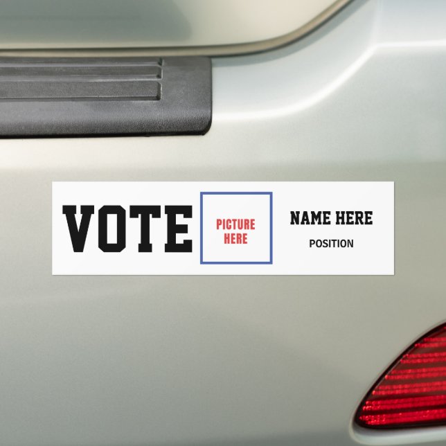 ADESIVO PARA CARRO VOTAR FOTO PERSONALIZAR NOME (No carro)