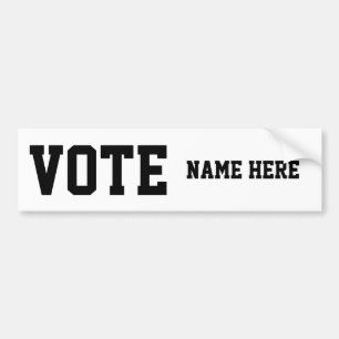 ADESIVO PARA CARRO VOTAR NOME PERSONALIZADO