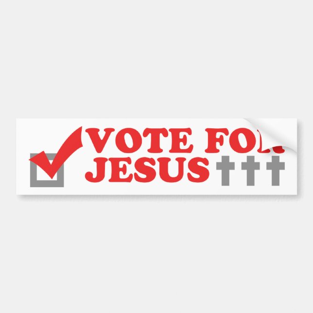 Adesivo Para Carro Votar Por Jesus (Frente)