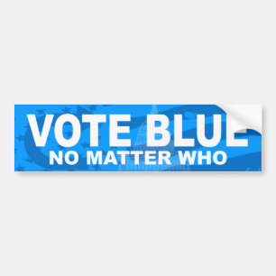 Adesivo Para Carro Vote Azul Não Importa Quem