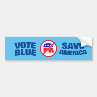 Adesivo Para Carro Vote Azul - Salve a América, Anti GOP