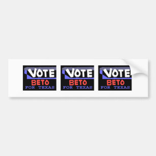 Adesivo Para Carro Vote Beto Texas Bumper Sticker