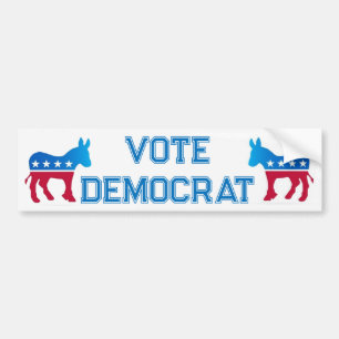 Adesivo Para Carro Vote Democrata com Donkeys