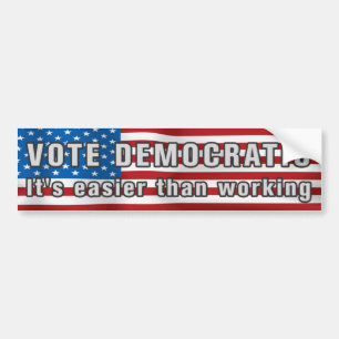 Adesivo Para Carro Vote Democratic Anti Obama Bumpersticker